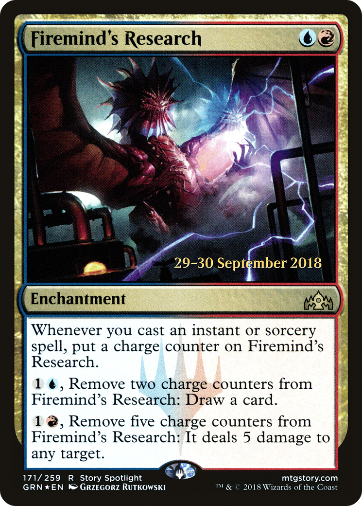 Firemind's Research [Guilds of Ravnica Prerelease Promos]-1