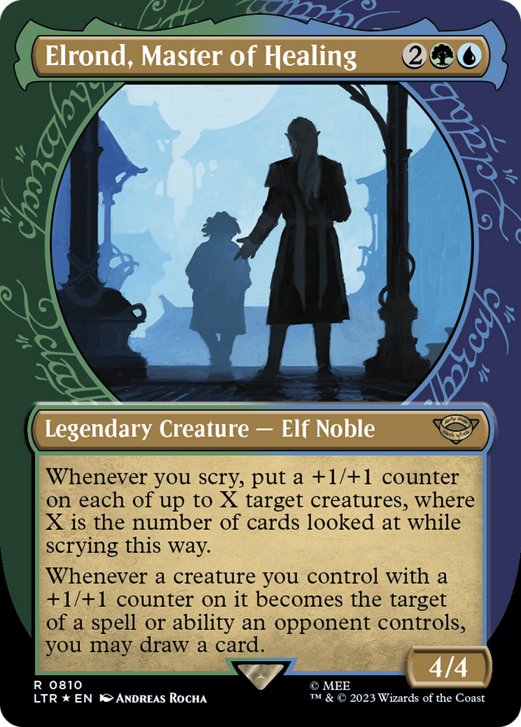 Elrond, Master of Healing (Showcase) (Surge Foil) [The Lord of the Rings: Tales of Middle-Earth]-1