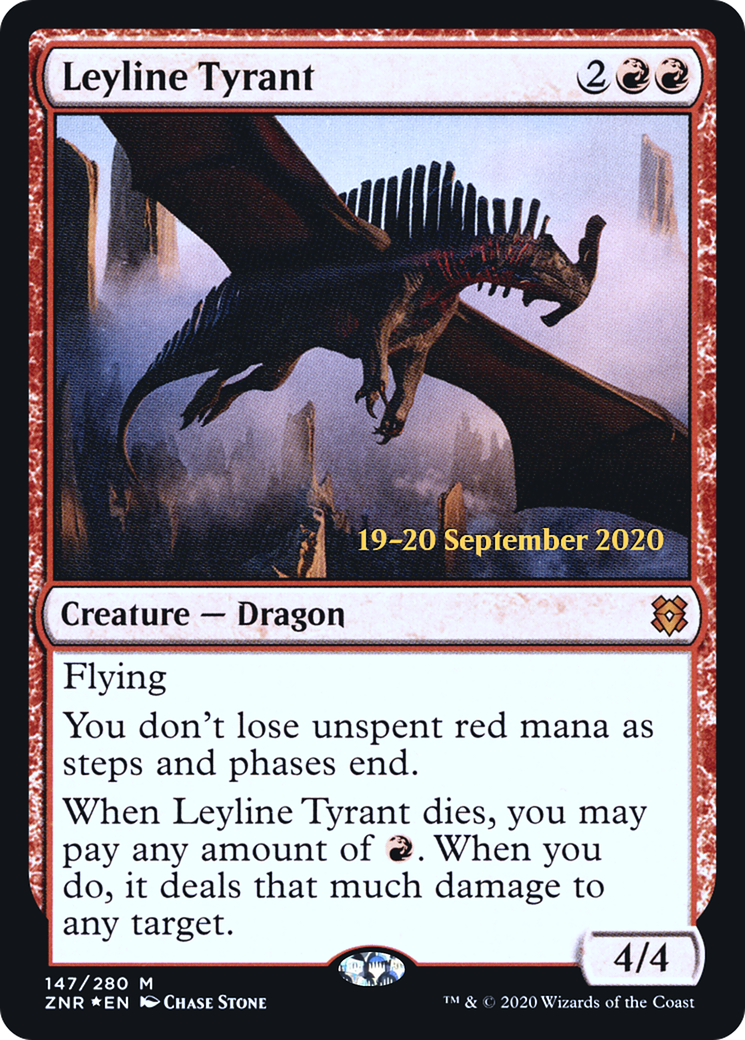 Leyline Tyrant [Zendikar Rising Prerelease Promos]-1
