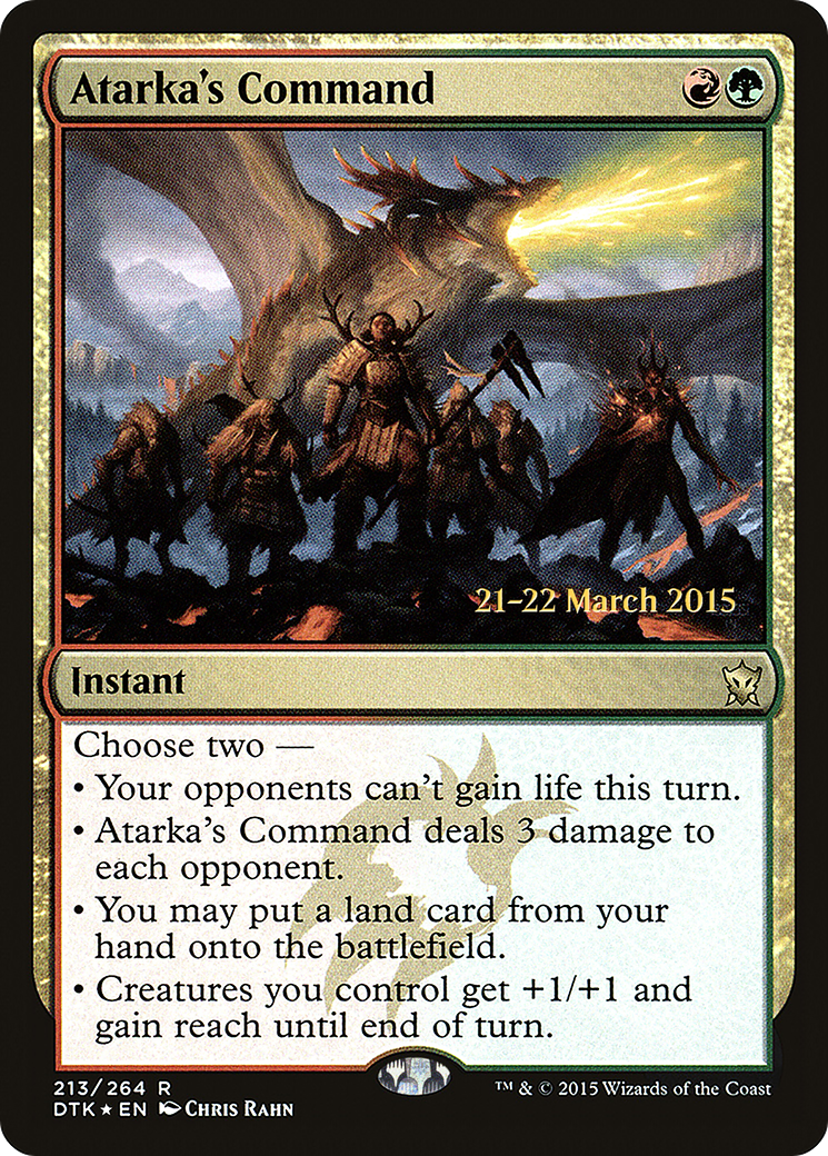 Atarka's Command [Dragons of Tarkir Prerelease Promos]-1