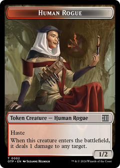 Human Rogue Token [Outlaws of Thunder Junction: Breaking News Tokens]-1