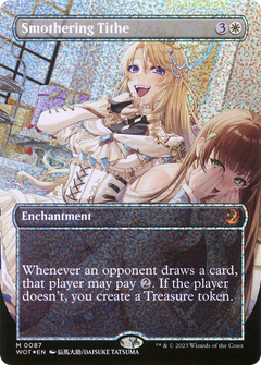Smothering Tithe (Anime Borderless) (Confetti Foil) [Wilds of Eldraine: Enchanting Tales]-1