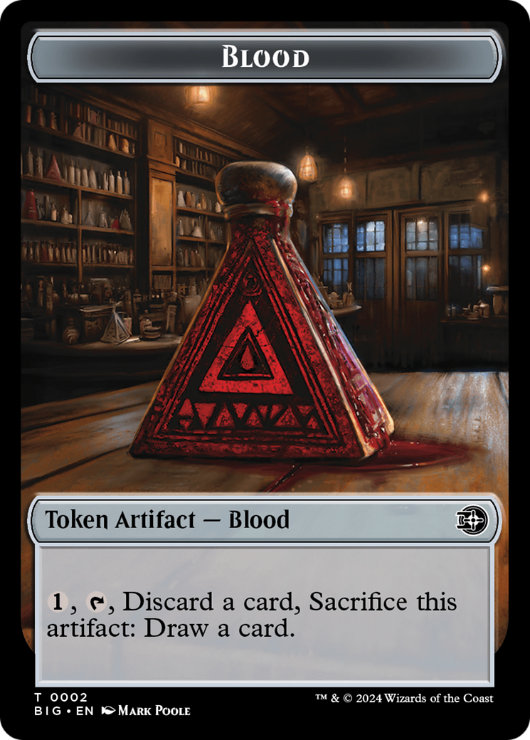 Mercenary // Blood Double-Sided Token [Outlaws of Thunder Junction Tokens]-2