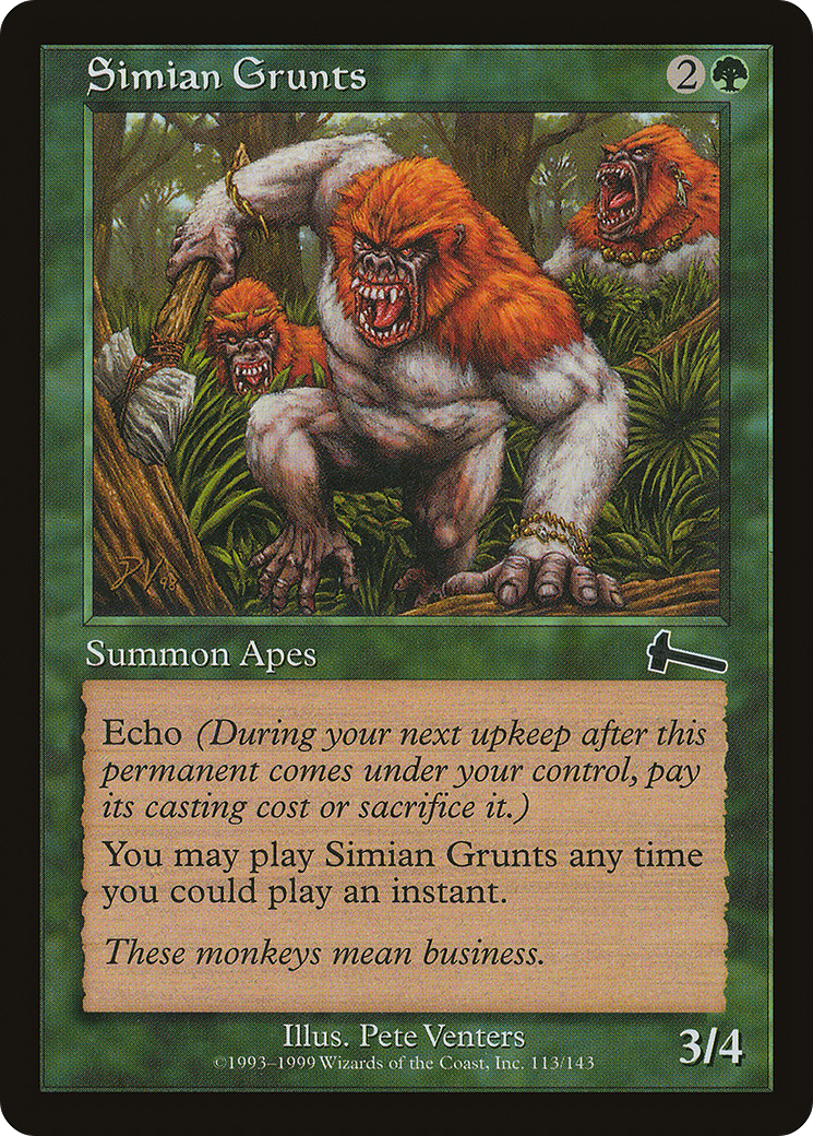 Simian Grunts [Urza's Legacy]-1