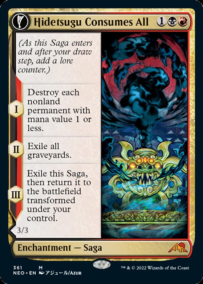 Hidetsugu Consumes All // Vessel of the All-Consuming (Showcase Soft Glow) [Kamigawa: Neon Dynasty]-1