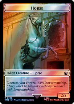 Horse // Alien Salamander Double-Sided Token (Surge Foil) [Doctor Who Tokens]-1