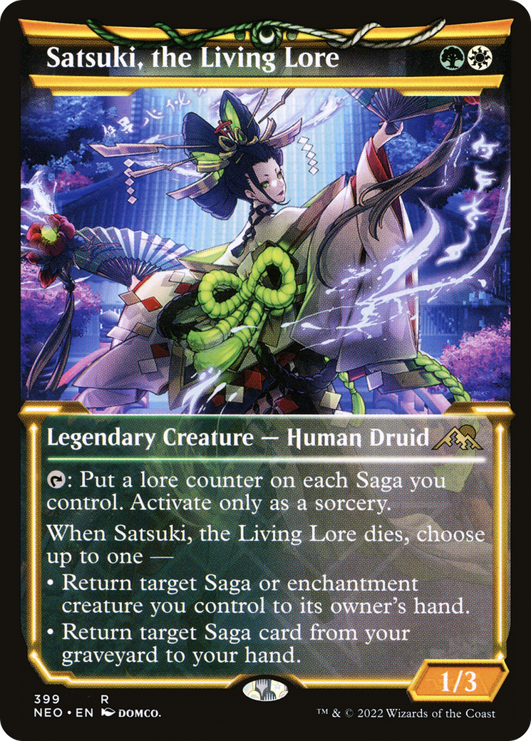 Satsuki, the Living Lore (Showcase Soft Glow) [Kamigawa: Neon Dynasty]-1