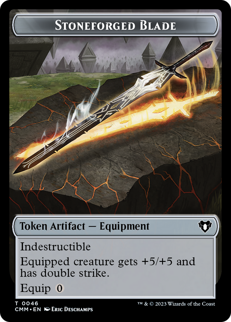 Stoneforged Blade (TCMM-046) - Commander Masters Tokens Foil-1
