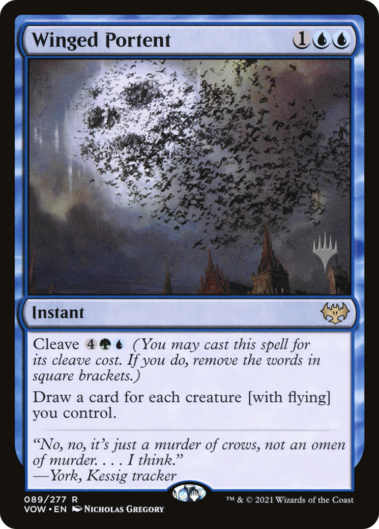 Winged Portent (PPNEO-) - Innistrad: Crimson Vow Promos Foil-1