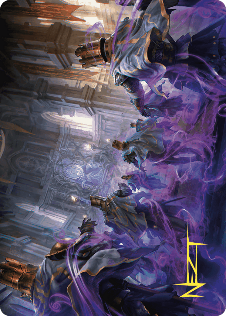 Eerie Interference // Eerie Interference (AWOE-004) - Wilds of Eldraine Art Series (Borderless) Foil-3