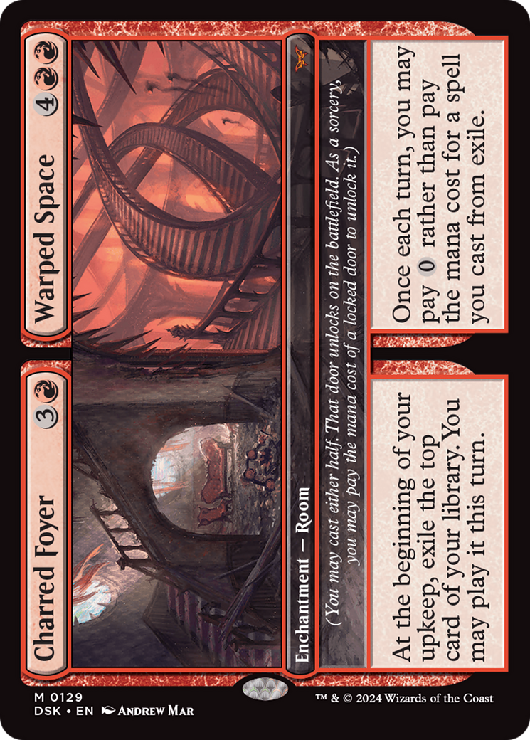 Charred Foyer // Warped Space [Duskmourn: House of Horror]-1