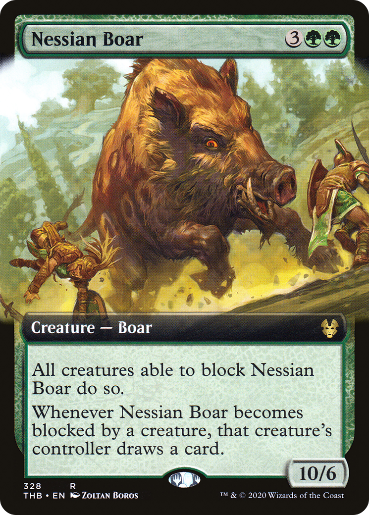 Nessian Boar (Extended Art) [Theros Beyond Death]-1