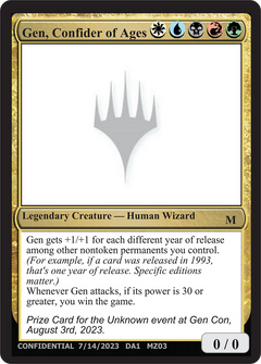 Gen, Confider of Ages (UNK-MZ03) - Unknown Event-1
