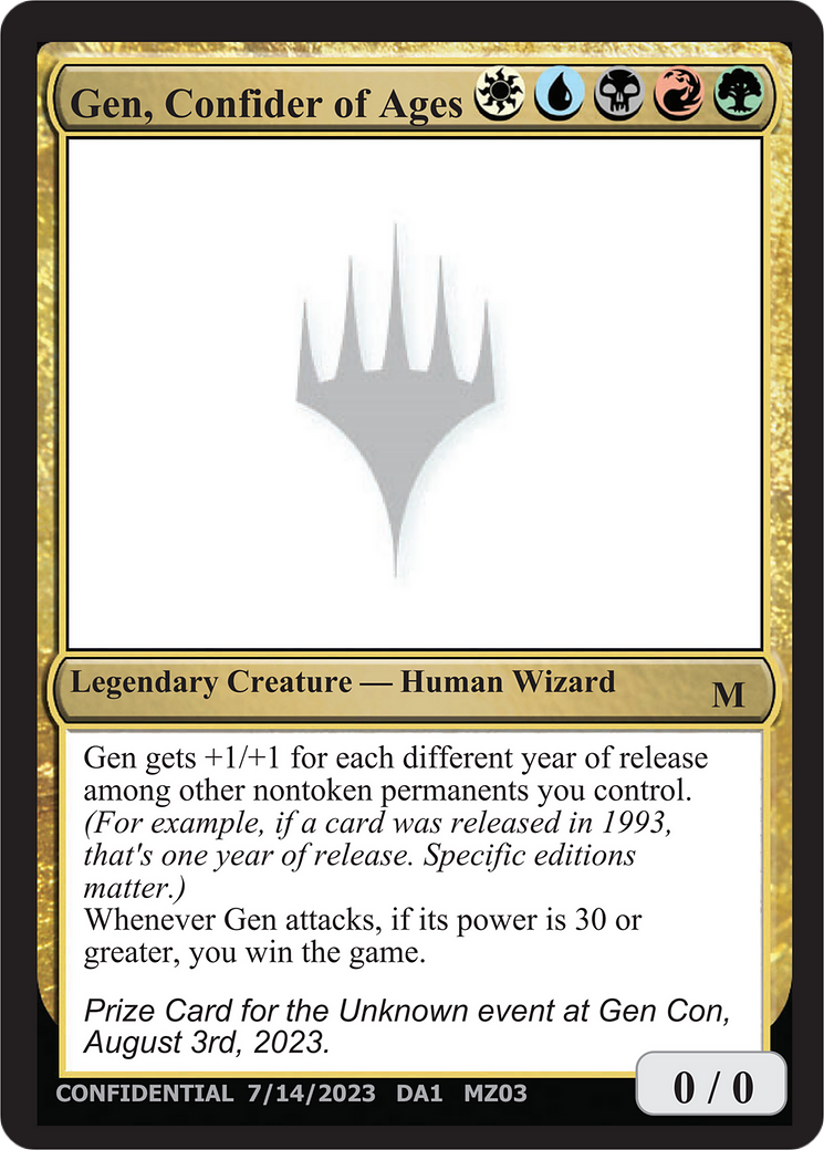 Gen, Confider of Ages (UNK-MZ03) - Unknown Event-1