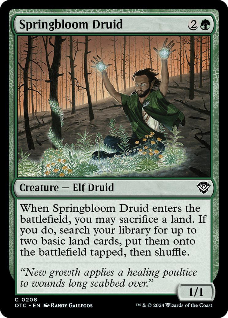 Springbloom Druid [Outlaws of Thunder Junction Commander]-1