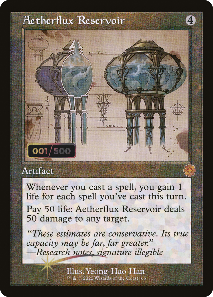 Aetherflux Reservoir (Retro Schematic) (Serialized) [The Brothers' War Retro Artifacts]-1