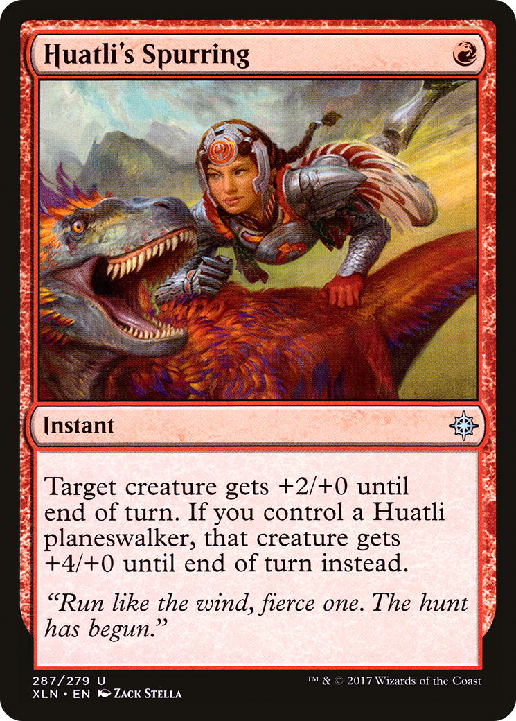 Huatli's Spurring [Ixalan]-1