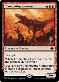 Trumpeting Carnosaur (PPLCI-171) - The Lost Caverns of Ixalan Promos Foil-1
