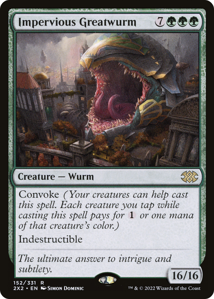 Impervious Greatwurm [Double Masters 2022]-1