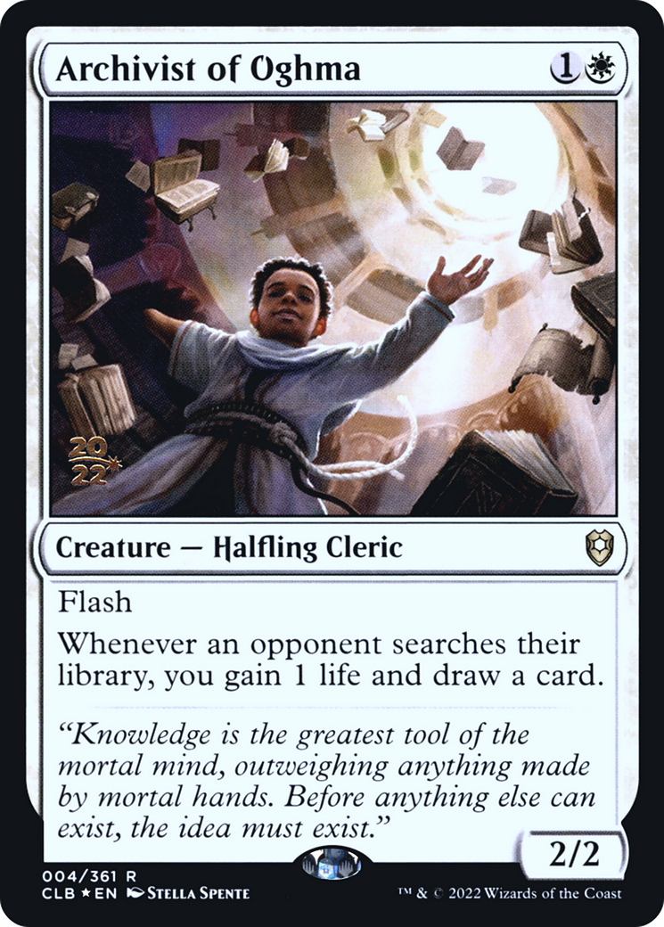 Archivist of Oghma [Commander Legends: Battle for Baldur's Gate Prerelease Promos]-1