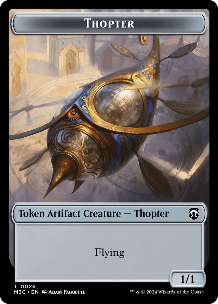 Aetherborn (Ripple Foil) // Thopter Double-Sided Token [Modern Horizons 3 Commander Tokens]-2