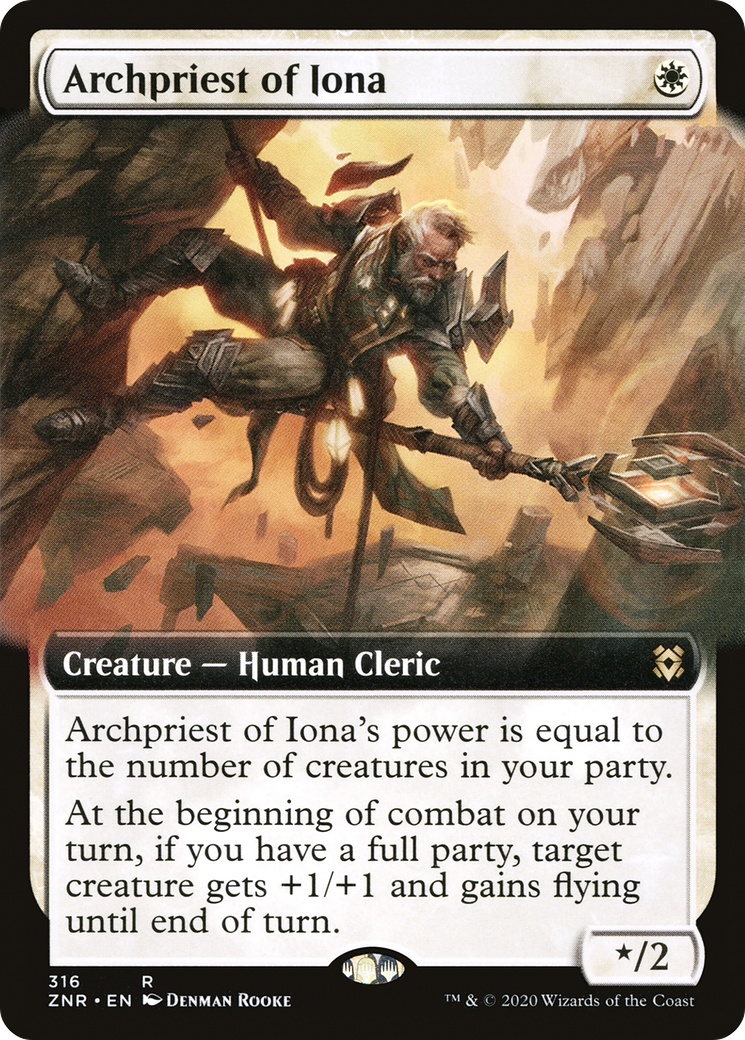 Archpriest of Iona (Extended Art) [Zendikar Rising]-1