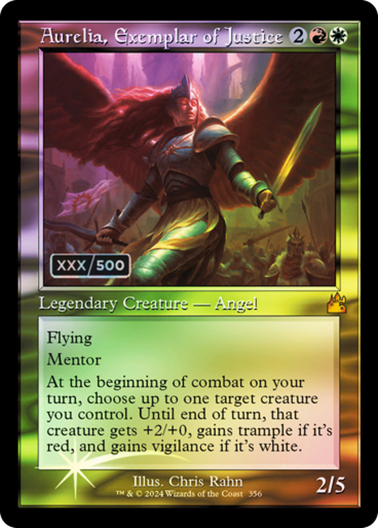 Aurelia, Exemplar of Justice (Retro) (Serialized) [Ravnica Remastered]-1