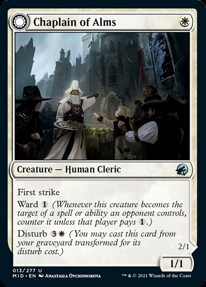 Chaplain of Alms // Chapel Shieldgeist [Innistrad: Midnight Hunt]-1