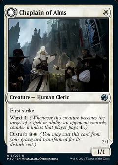 Chaplain of Alms // Chapel Shieldgeist [Innistrad: Midnight Hunt]-1