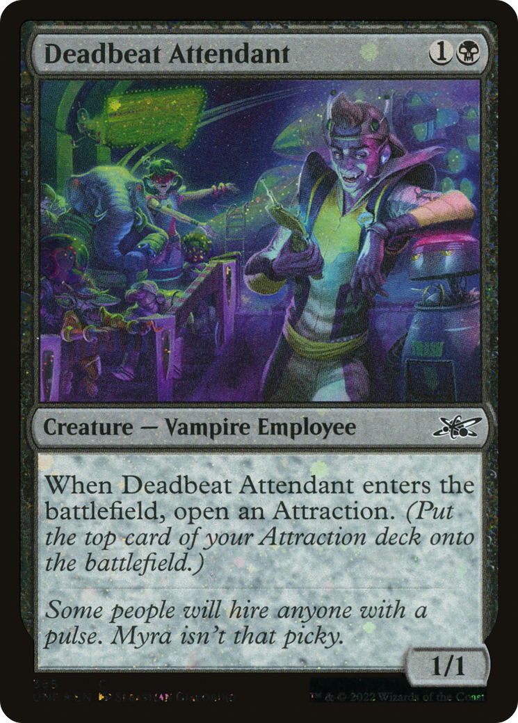 Deadbeat Attendant (Galaxy Foil) [Unfinity]-1
