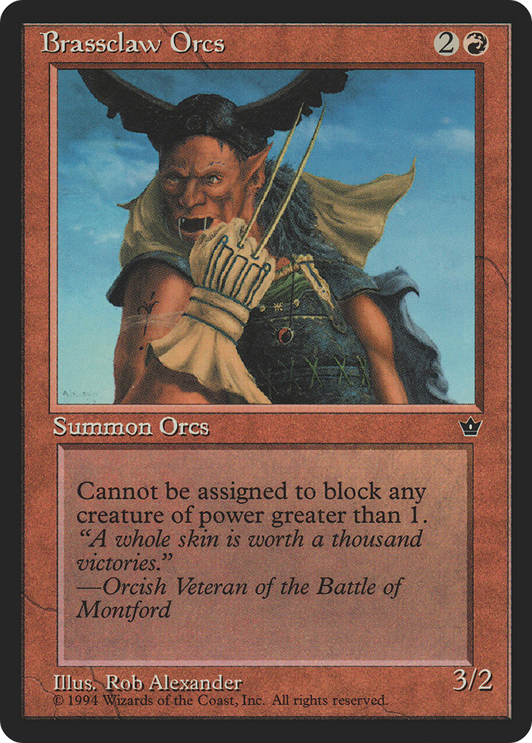 Brassclaw Orcs (Rob Alexander - Orcish Veteran Flavor Text) [Fallen Empires]-1