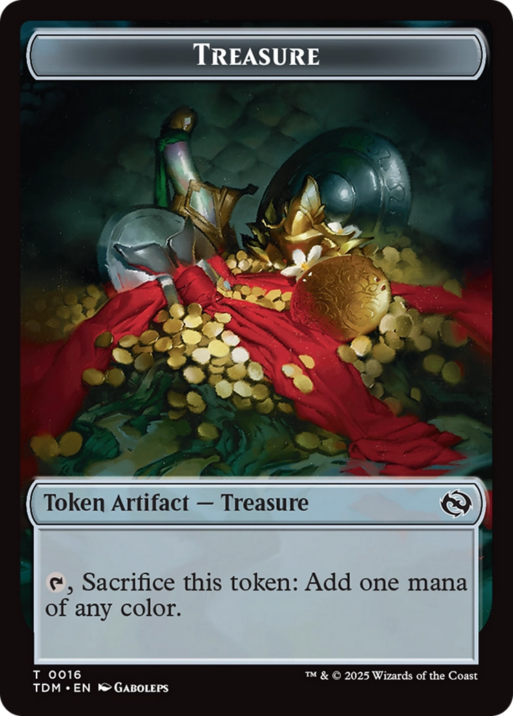 Spirit // Treasure Double-Sided Token [Tarkir: Dragonstorm Commander Tokens]-2