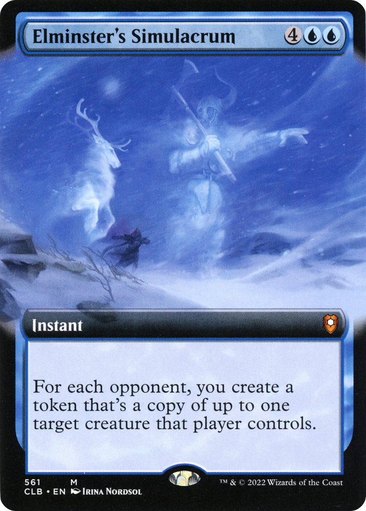 Elminster's Simulacrum (Extended Art) [Commander Legends: Battle for Baldur's Gate]-1
