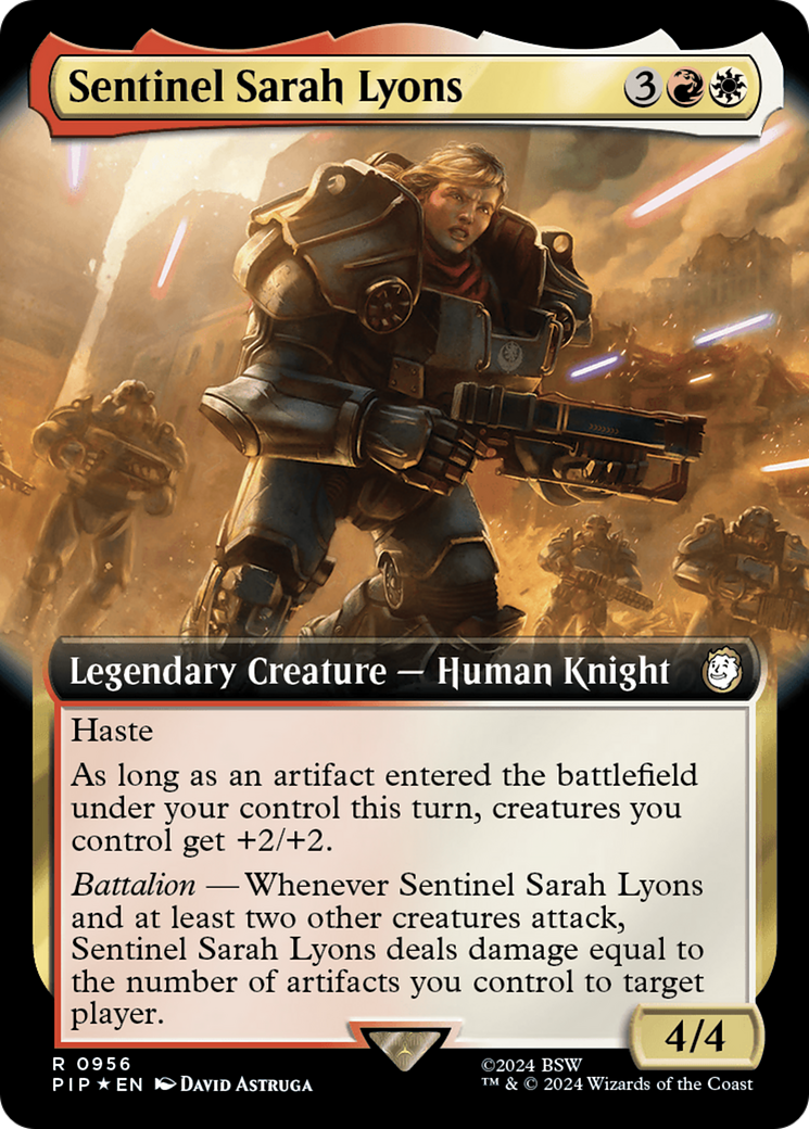 Sentinel Sarah Lyons (Extended Art) (Surge Foil) [Fallout]-1
