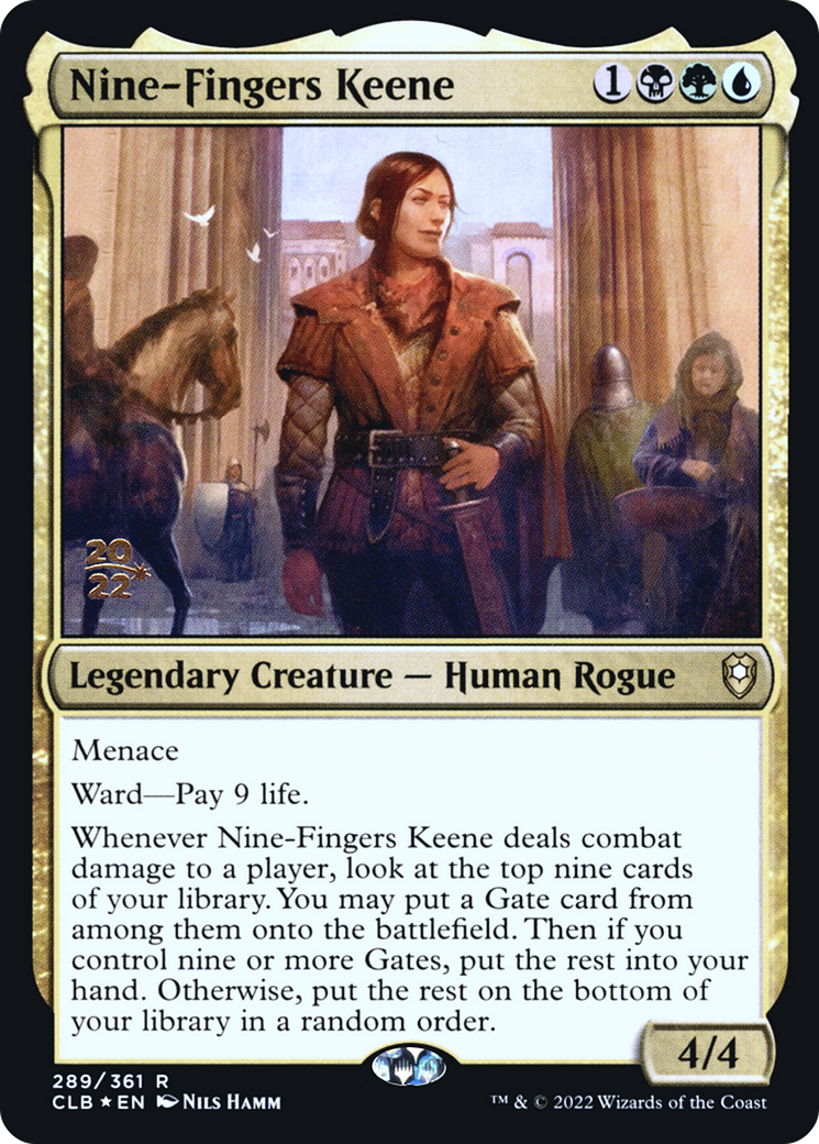 Nine-Fingers Keene [Commander Legends: Battle for Baldur's Gate Prerelease Promos]-1
