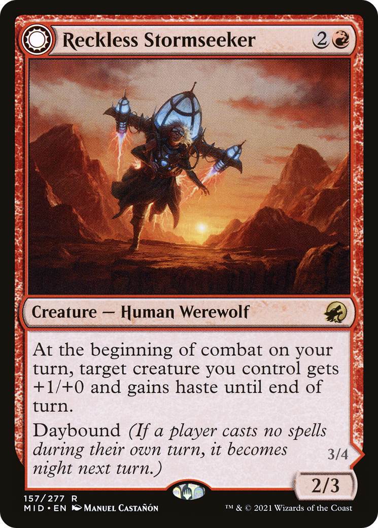 Reckless Stormseeker // Storm-Charged Slasher [Innistrad: Midnight Hunt]-3