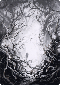 Forest // Forest (AMID-081) - Midnight Hunt Art Series (Borderless) Foil-1