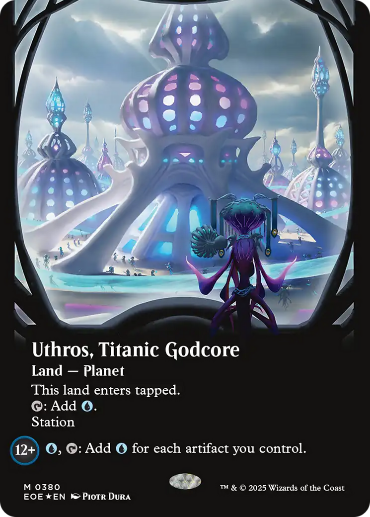 Uthros, Titanic Godcore (Borderless) (Galaxy Foil) [Edge of Eternities]-1