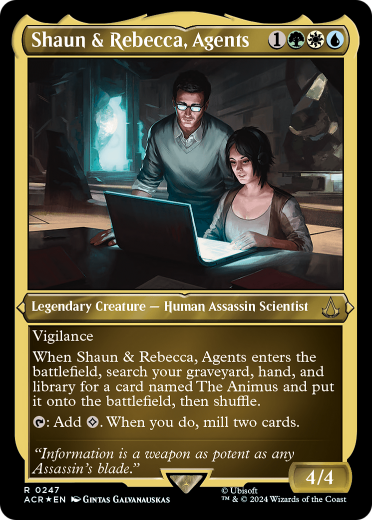 Shaun & Rebecca, Agents (ACR-247) - Assassin's Creed Etched Foil-1