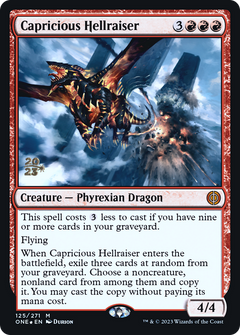 Capricious Hellraiser [Phyrexia: All Will Be One Prerelease Promos]-1