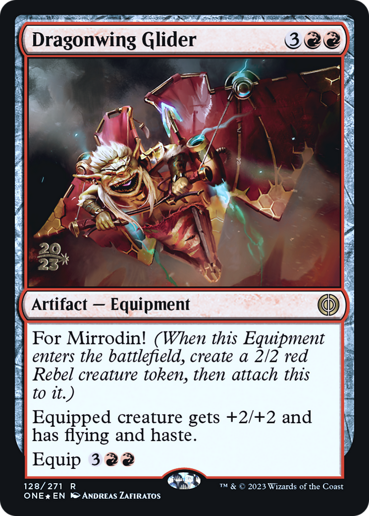 Dragonwing Glider [Phyrexia: All Will Be One Prerelease Promos]-1