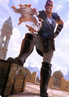 Minsc & Boo, Timeless Heroes // Minsc & Boo, Timeless Heroes (ACLB-072) - Battle for Baldur's Gate Art Series (Borderless) Foil-3