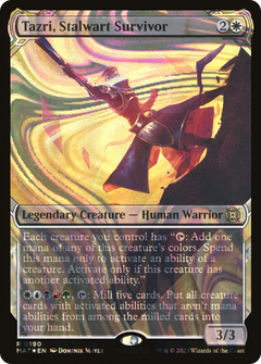 Tazri, Stalwart Survivor (Showcase Halo Foil) [March of the Machine: The Aftermath]-1