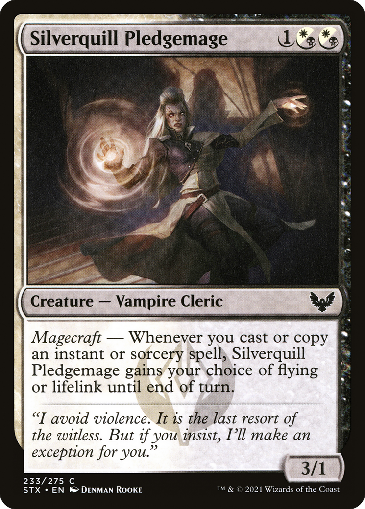 Silverquill Pledgemage [Strixhaven: School of Mages]-1