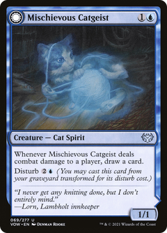 Mischievous Catgeist // Catlike Curiosity [Innistrad: Crimson Vow]-3