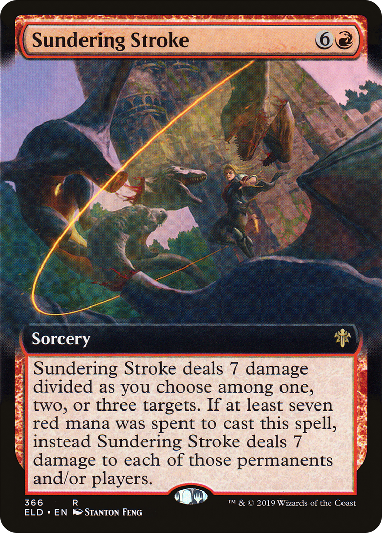 Sundering Stroke (Extended Art) [Throne of Eldraine]-1
