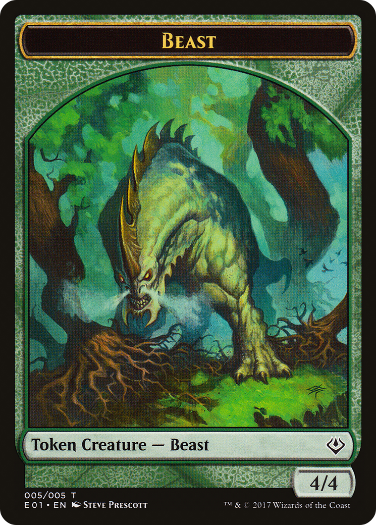 Beast (005) // Soldier Double-Sided Token [Archenemy: Nicol Bolas Tokens]-3