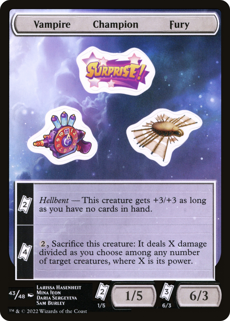 Vampire Champion Fury (UNF-043) - Unfinity Sticker Sheets-1