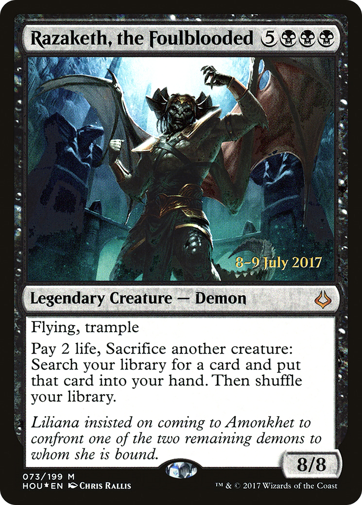 Razaketh, the Foulblooded [Hour of Devastation Prerelease Promos]-1