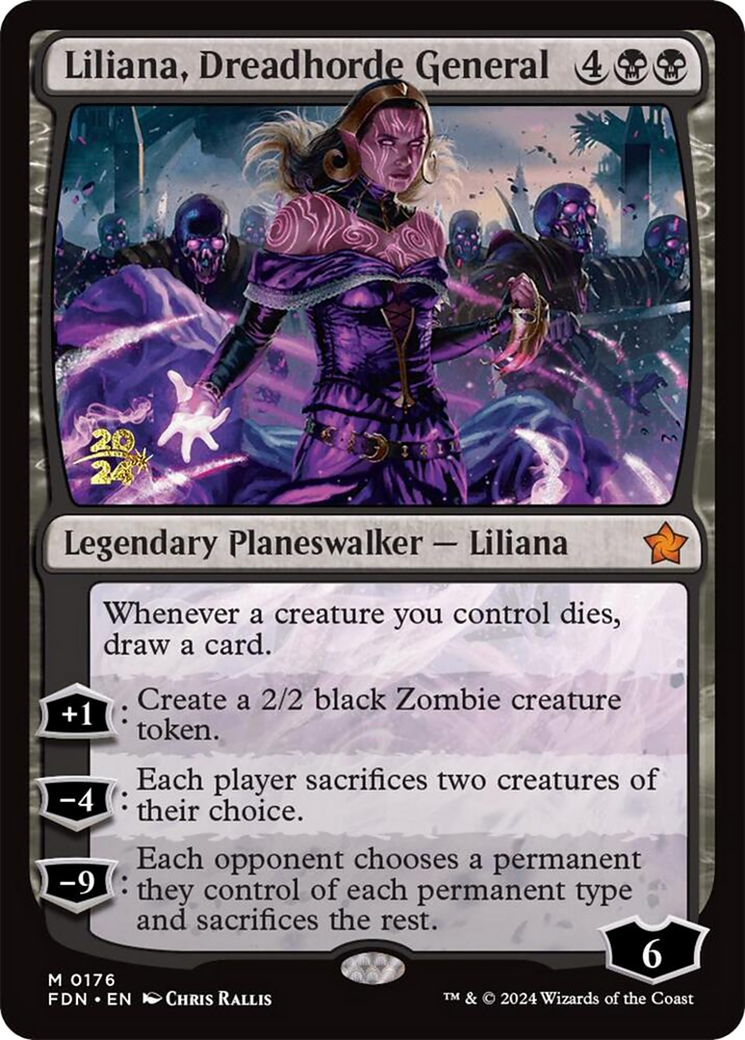 Liliana, Dreadhorde General [Foundations Prerelease Promos]-1